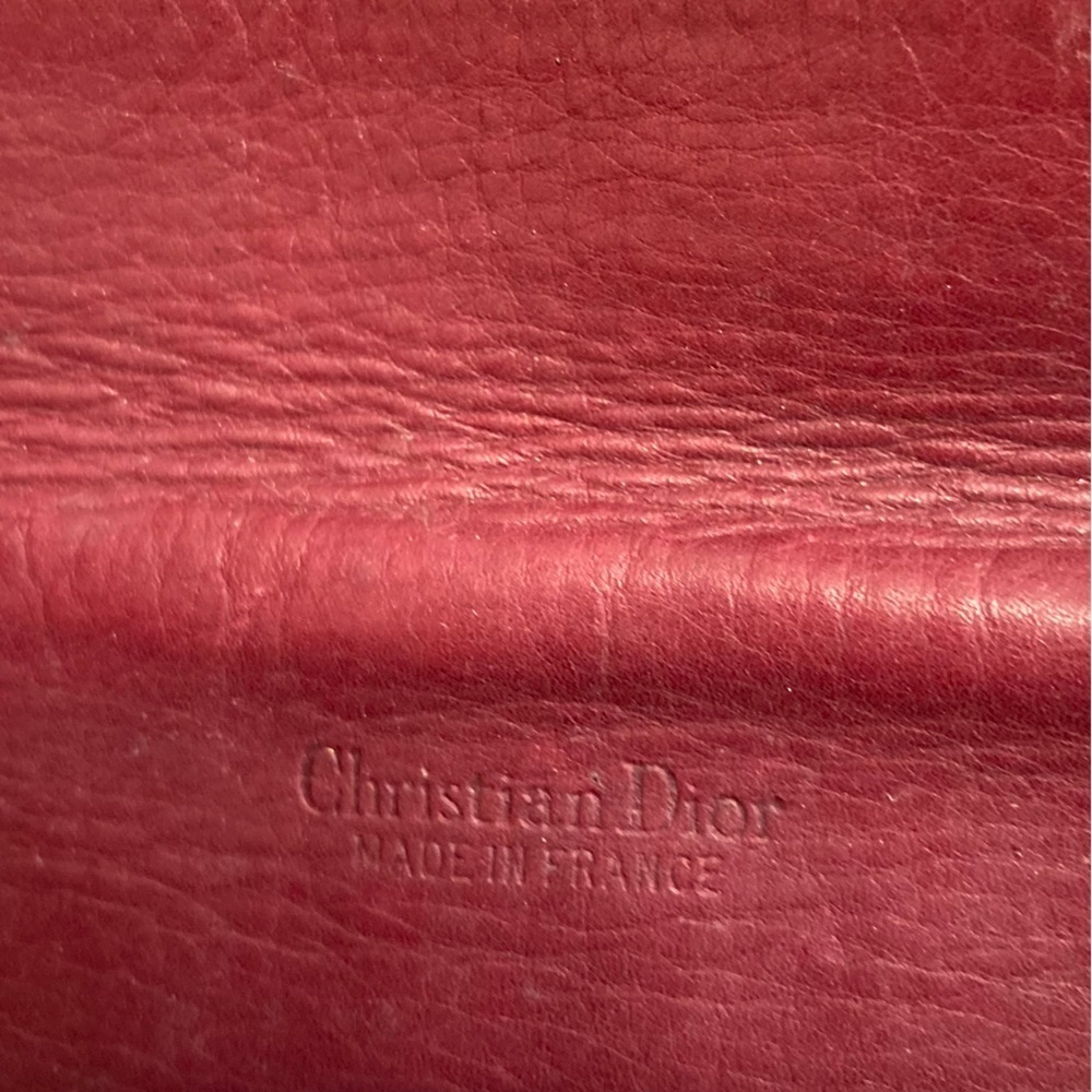 Dior vintage burgandy leather wallet - Picture 10 of 14